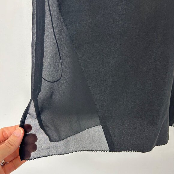 Dolce Vita Black Silk Camo Tank Top Whimsigoth Vamp Dark Size Small Women's - Picture 3 of 4